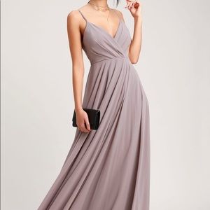 Lulus Taupe Maxi Dress